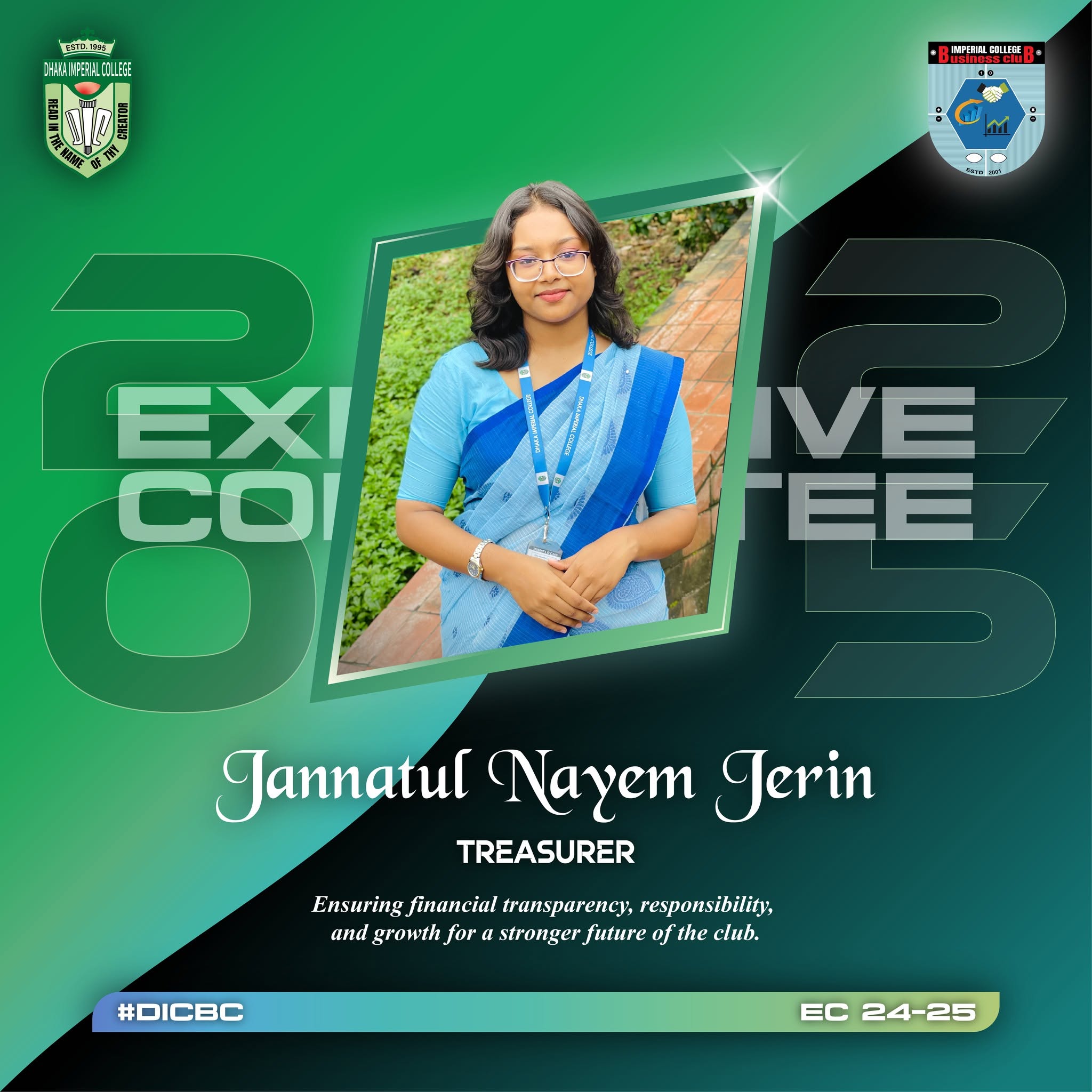 Jannatul Nayem Jerin - Treasurer